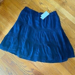 Skies are blue linen skirt